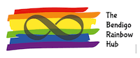 The Bendigo Rainbow Hub's logo